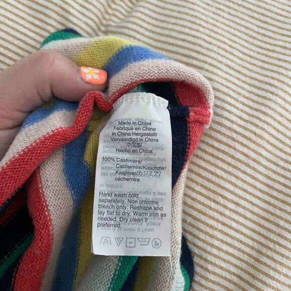 J. Crew Cashmere Striped Short Sleeved Sweater - Picture 6 of 6